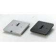 thumbnail image 1 of Square Low Voltage Monopoint Plate, Brushed Steel, 1 of 1