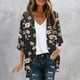 thumbnail image 1 of Cárdigan de moda para mujer, de manga larga, estampado, informal, tipo blusa, de dacrón, 1 of 5