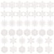 thumbnail image 2 of Monstrate 40 piezas de copos de nieve de Navidad para colgar en el hogar, decoración interior al aire libre, colgantes de puerta de plástico Kits de decoración para fiestas Blanco, 2 of 6