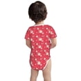 thumbnail image 3 of Xecao Hello Summer Flamingo Pattern Baby Climbing Bodysuit Short Sleeve Onesie Unisex 0-12 Months Baby Shirt Newborn Outfits Crotch snap design-9M, 3 of 6