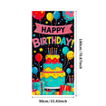 thumbnail image 2 of Colorful Birthday Themed Backdrop Banner with Cake Balloons and Stars Happy Birthday Party Supplies Photography Props Decorations Birthday Decoration, 2 of 7