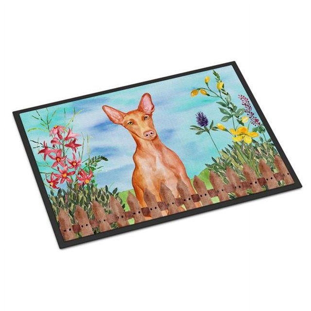Carolines Treasures CK1277MAT Pharaoh Hound Spring Indoor or Outdoor Mat - 18 x 27 in.