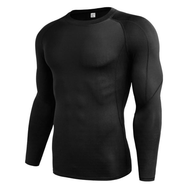 Fymall - Men's Long Sleeve Compression Base Layer T-shirt Tight ...