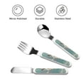 thumbnail image 3 of Salouo Starry Sky Cloud Fox Pattern 3 Pieces Toddler Utensils, Kids Silverware Set Stainless Steel Utensils for Kids Children Safe Spoons Forks & Knife Dishwasher Safe, 3 of 8