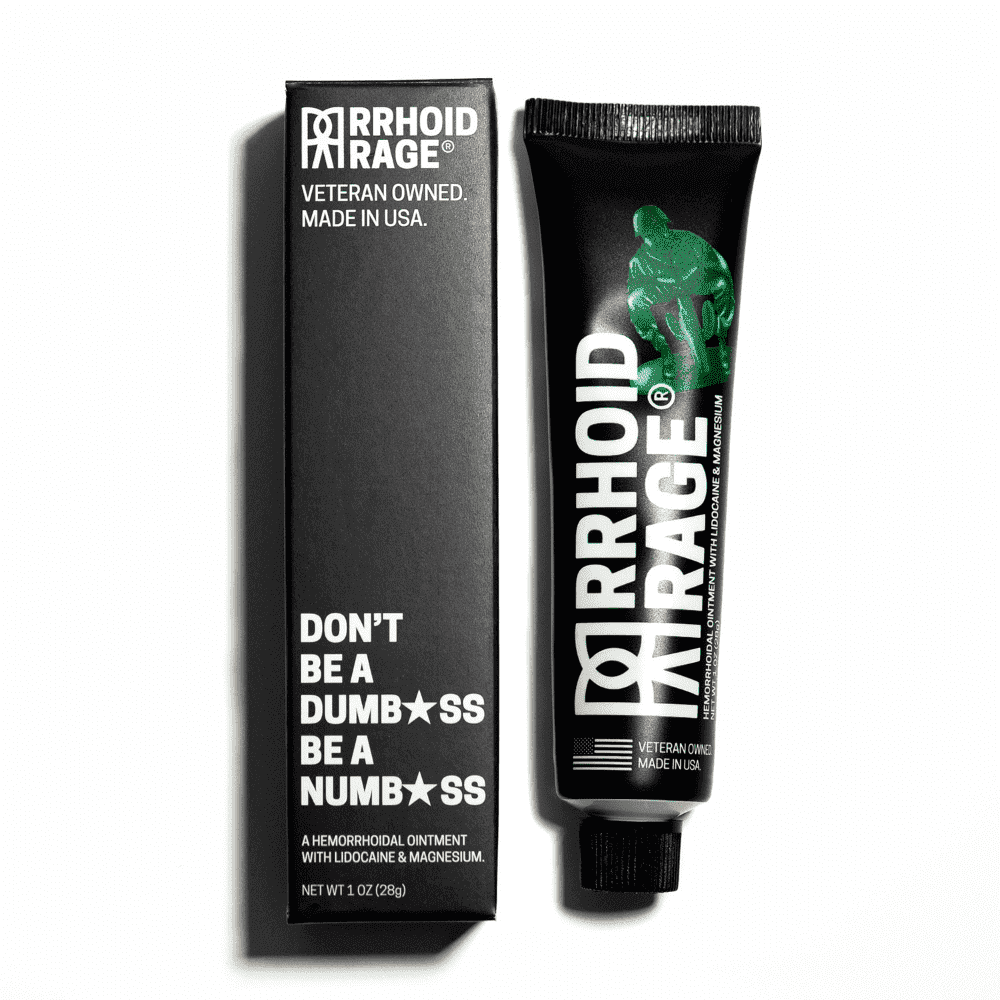 Rrhoid Rage Hemorrhoid and Fissure Ointment with Lidocaine, Aloe, Witch Hazel, Magnesium, Cooling Relief