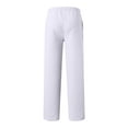 thumbnail image 4 of Men's Wide Leg Sweatpants Baggy Casual Drawstring Waist Joggers Lounge Sweat Pants with Pockets White 2XL, 4 of 6