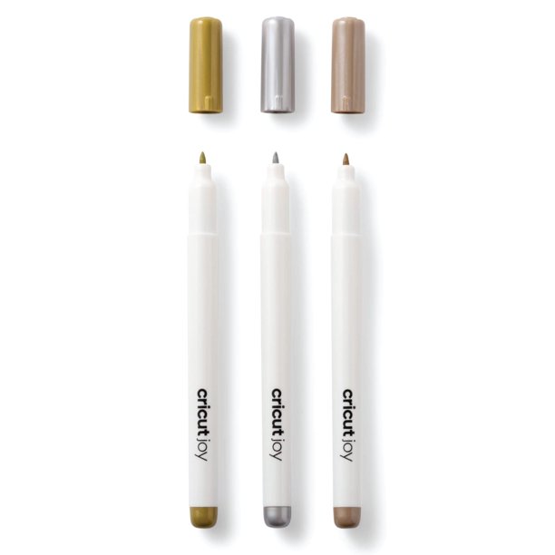 Rotulador Cricut Joy, permanente, metálico, 1 mm, 3 colores (dorado, plateado y cobre)