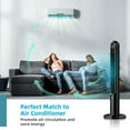 thumbnail image 6 of Spaco 42 Inch 80 Degree Tower Fan with Smart Display Panel and Remote Control-Black, Tower Fan, Oscillating Tower Fan, Quiet Cooling Whole Room Bladeless, 6 of 11
