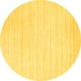thumbnail image 1 of Ahgly Company Indoor Round Abstract Yellow Contemporary Area Rugs, 5' Round, 1 of 4