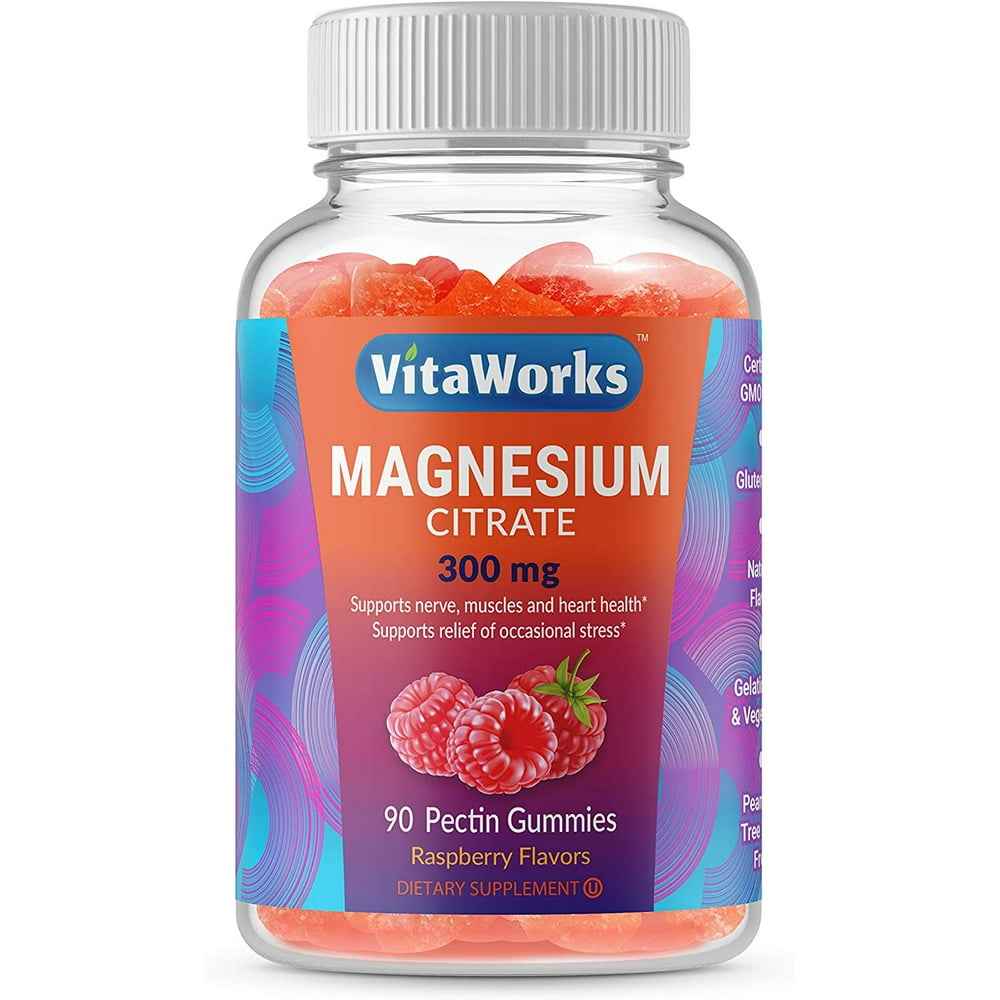 VitaWorks Magnesium Citrate Great Tasting Natural Flavor Gummy