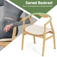thumbnail image 6 of Gymax Leisure Bamboo Armchair Modern Accent Chair w/ Curved Back & Bamboo Structure, 6 of 9