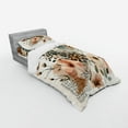 thumbnail image 2 of Ambesonne Leopard Bedding Set 3 Pcs, Tender Abloom Watercolor, Twin, Peach Ginger and Grey Teal, 2 of 2