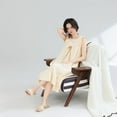 thumbnail image 5 of Defitshape Women's Full Cotton Lounge Dress Holiday Loungewear Light Home Long Torso Long 2025 Autumn Night Gown Style2 Large, 5 of 5
