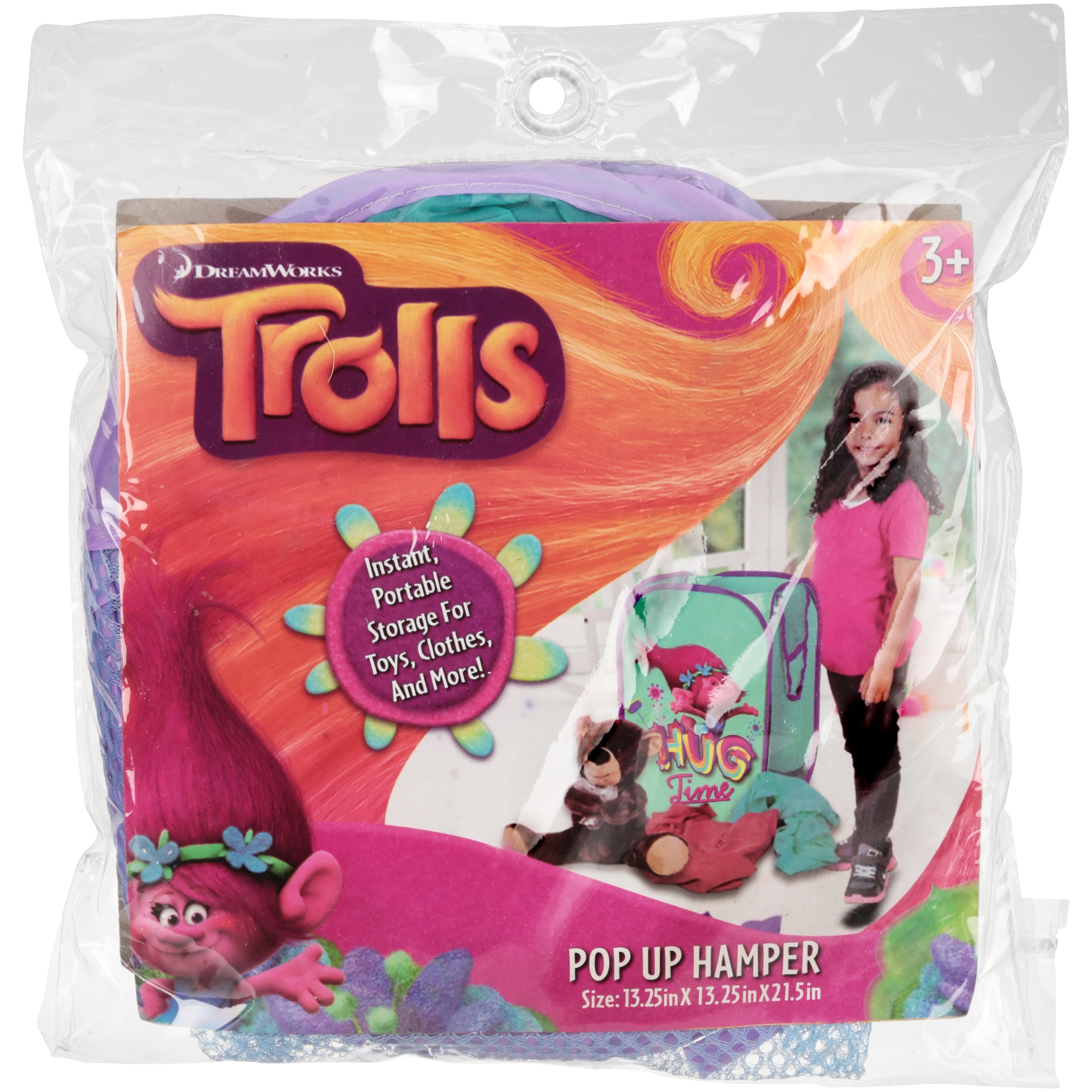 DreamWorks Trolls Hug Time Pop-Up Laundry Hamper, Multi-color