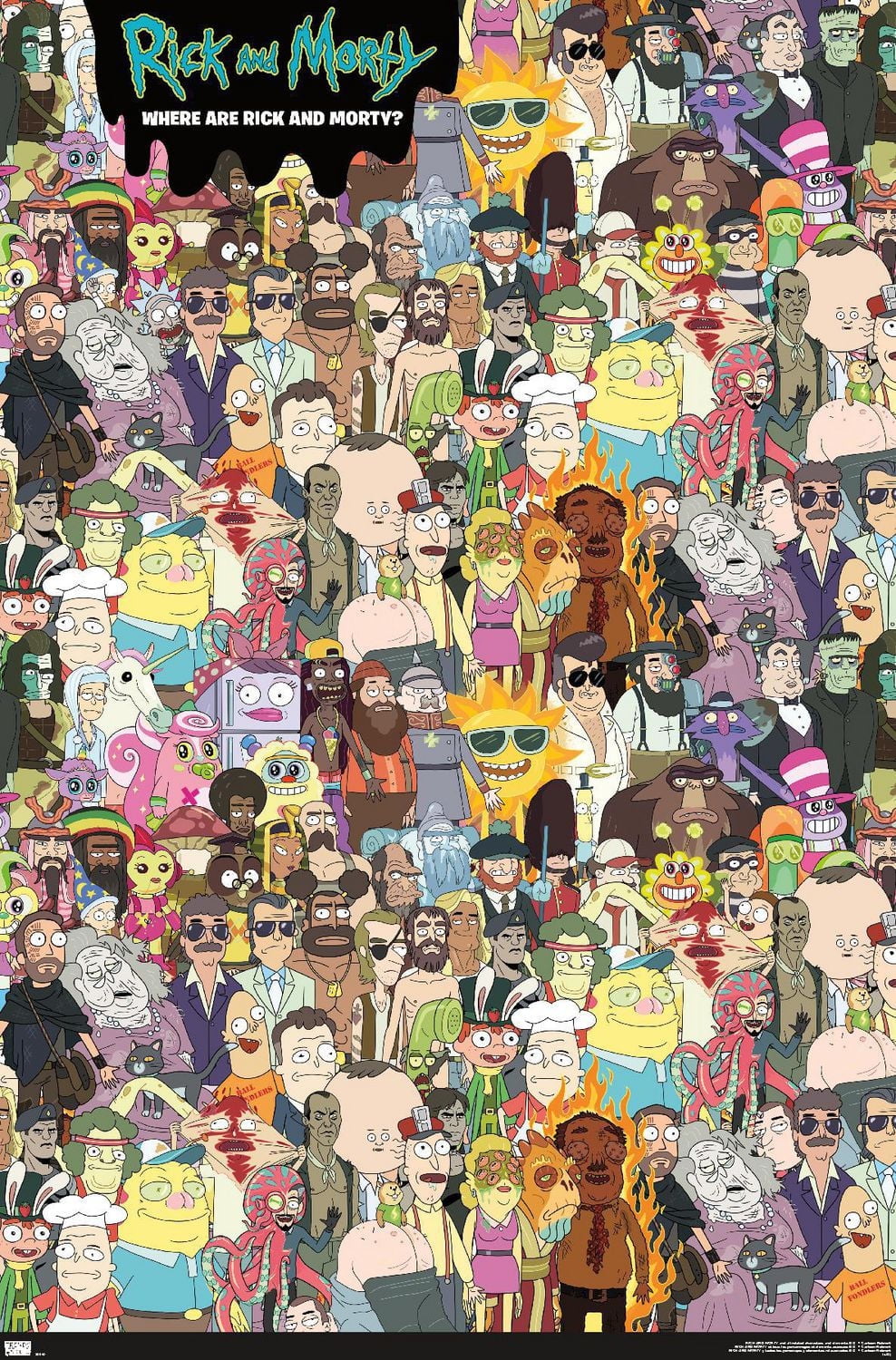 Rick And Morty - Where's Rick? Wall Poster, 22.375" x 34"