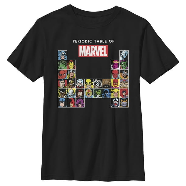 Marvel Marvel Boys' Periodic Table of Heroes TShirt