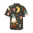 thumbnail image 3 of Bixox Men's Hawaiian Shirts Men's Gnome Insect Frog Print Short-Sleeve Shirt-Large, 3 of 8