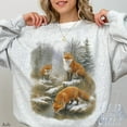 thumbnail image 4 of Vintage Red Fox Forest Sweatshirt | Wildlife Nature Scene Pullover, 4 of 7