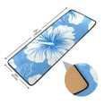 thumbnail image 3 of Blue White Florals Tropical Hawaii Long Floor Mat Runner Rug Area Mat Noise Reduction Water Absorbent Non-Slip 72" x 24", 3 of 7