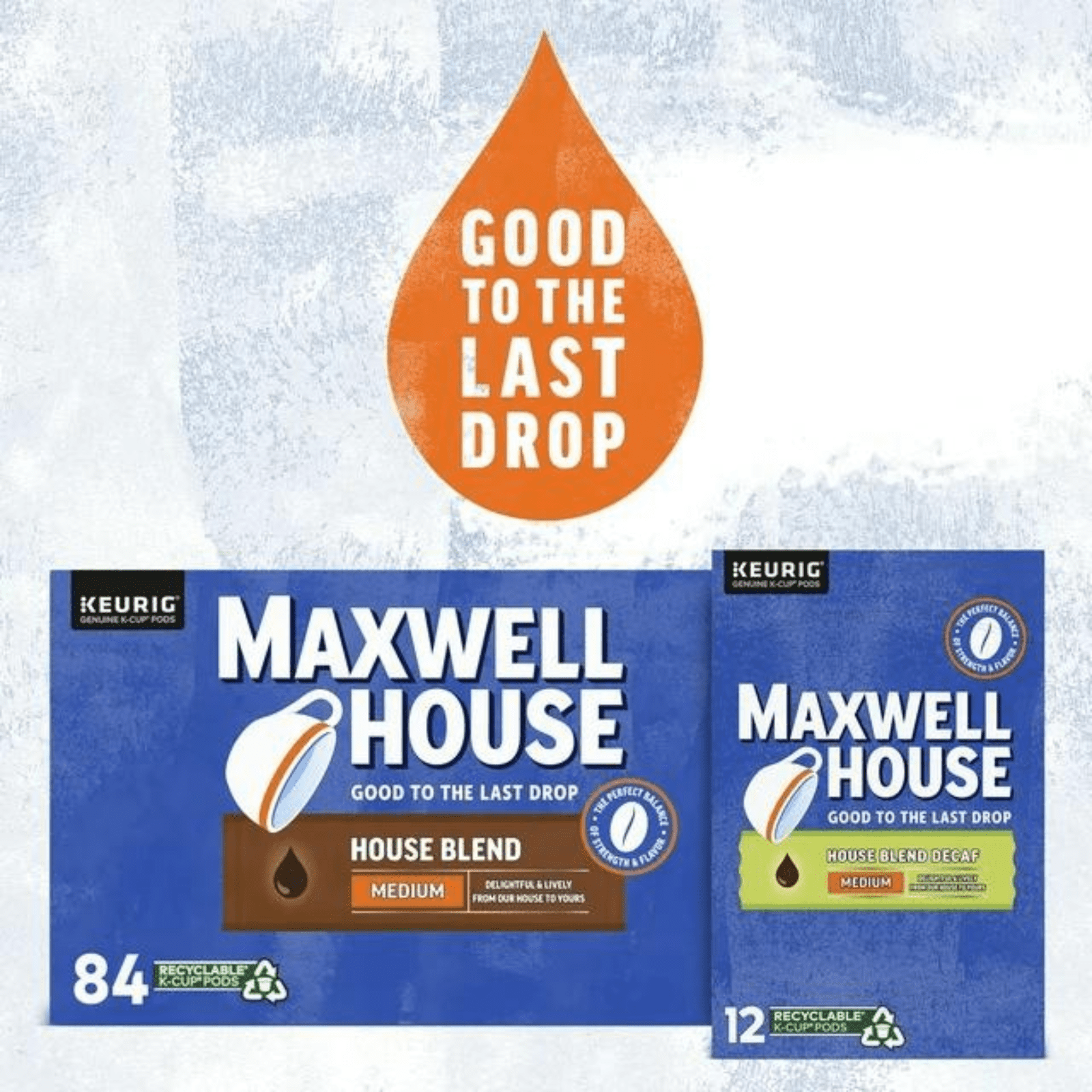 Maxwell House Decaf House Blend Ground Coffee K-Cup Pods, 12 Ct Box (Pack of 12)
