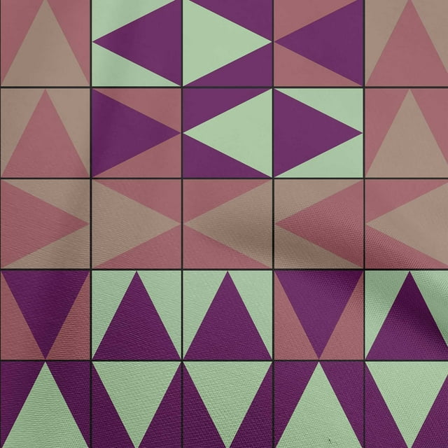 oneOone Velvet Violet Fabric Geometric Sewing Craft Projects Fabric Prints By Yard 58 Inch Wide