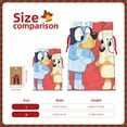 thumbnail image 3 of Pofeuu Bluey Print Christmas Gift Bag, Burlap Drawstring Pouch with Kraft Paper Card for Holiday, Party, and Birthday Wrapping-Medium, 3 of 7