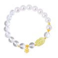 thumbnail image 1 of Pulsera de cristal, cuarzo limón y perlas falsas Pixius para mujer, 1 of 2