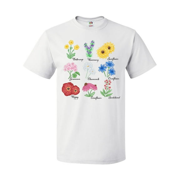 Inktastic Wild Flower Chart T-Shirt
