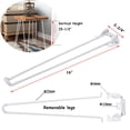 thumbnail image 4 of MEETWARM 16" Foldable Hairpin Legs, White Metal Folding Table Legs, DIY Furniture Legs for Coffee End Tables Side Table Laptop Table Mini Desk, with Rubber Pads & Screws, Set of 4, 4 of 6