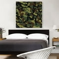thumbnail image 2 of ARTCANVAS Army Green Black Brown Camo Camouflage Pattern Canvas Art Print - Size: 36" x 36" (0.75" Deep), 2 of 9