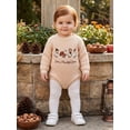 thumbnail image 6 of RUINIXCW Newborn Baby Girl Boy Thanksgiving Knit Sweater Romper Outfit Infant Boy Girl Fall Winter Clothes Turcky Goose Loose Long Sleeve Bodysuit, 6 of 10