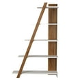 thumbnail image 3 of Casamudo Modern Ladder Shelf, Wood Leaning Bookshelf, White Triangle Shelves, 3 of 7