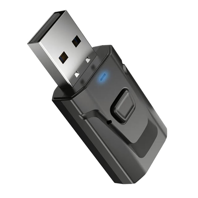 Receptor Bluetooth USB, receptor de música USB 4 en 1 para automóvil, adaptador de audio Bluetooth, elegante y moderno