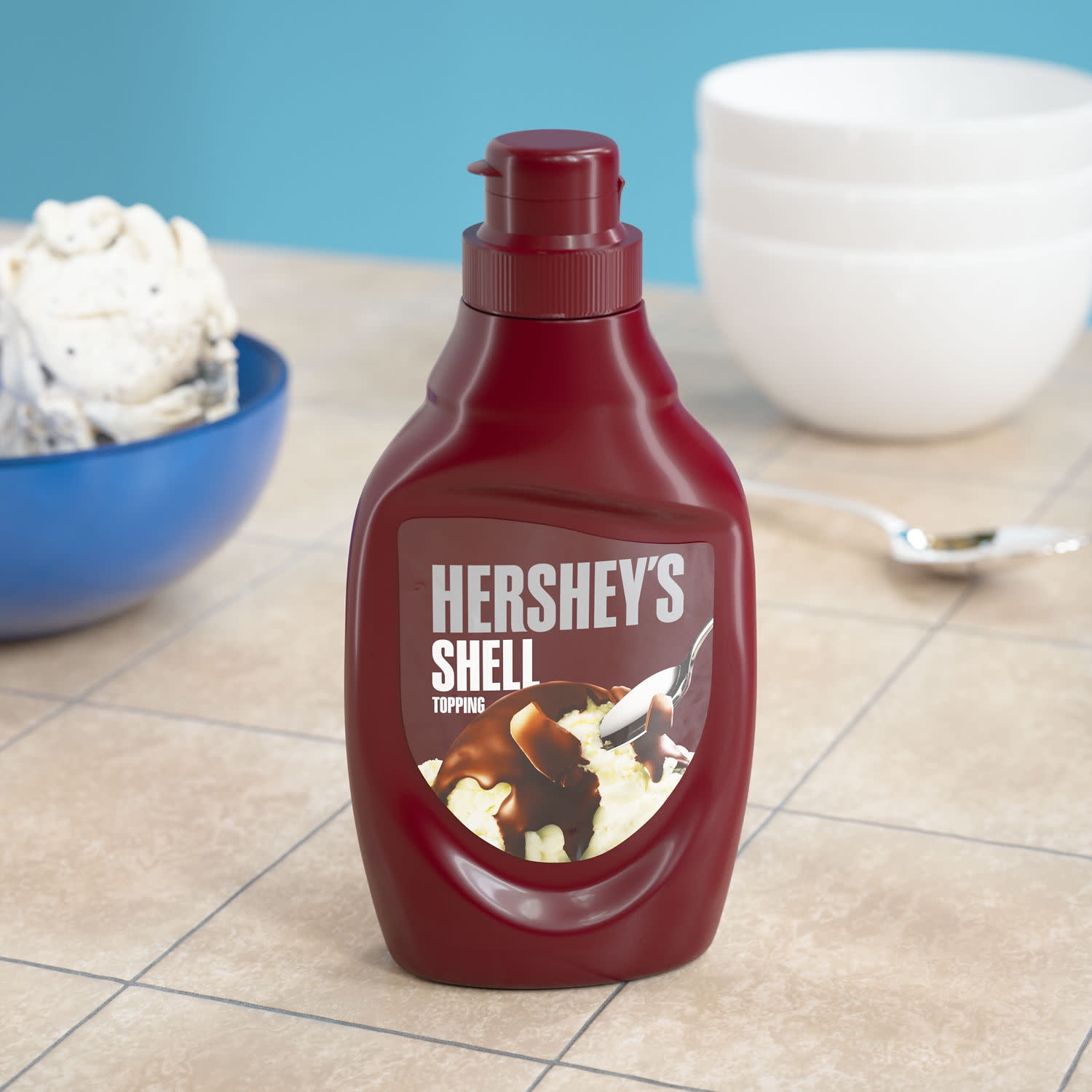 (2 pack) Hershey's Chocolate Flavored Shell Topping, Bottle 7.25 oz