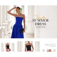 thumbnail image 6 of PRETTYGARDEN Women's Spring Strapless Maxi Dresses Patchwork Long Flowy Pockets Elegant Going Out Summer Tube Top Dress, 6 of 8