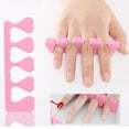 thumbnail image 2 of 10 Pairs Toe Separators For Pedicure – Soft Foam Toe Spacers For And Spa Use, 2 of 5