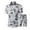 01 White1, variant on Awdenio Mens Floral Hawaiian Outfits 2 Piece Button Down Short Sleeve Shirt and Shorts Sets