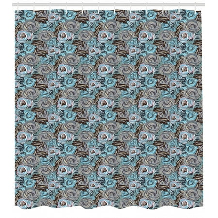 Garden Art Shower Curtain Botanical Roses Bouquet With