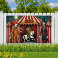 thumbnail image 4 of Colorful Theme Circus Banner Clown Design Decorative Elements Red Curtains Party Decoration Carnival for Kids Party Indoor Decoration Birthday Celebration, 4 of 9