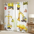 thumbnail image 2 of Castle Fairy Cartoon Truck Curtains Pack of 2 (42x84 Each) for Preppy Child,Construction Vehicles Curtains Blackout,Car Theme Bedroom Curtains,Lightweight Room Decor, 2 of 6