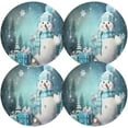 thumbnail image 2 of Coolnut Cute Christmas Snowman Placemats Set of 4 Non-Slip Heat Resistant Dining Table Place Mats Washable Kitchen PVC Weave Table Mats Home Decor Gifts, 2 of 7