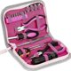 thumbnail image 1 of Pink Tool Kit 23 Pieces Women Home Tool Set With Tape Measure Pliers Cutting Pliers Sockets Screwdrivers For Diy And Home Repair Office n, 1 of 5