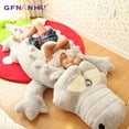 thumbnail image 2 of Cojín de peluche de cocodrilo de gran tamaño con forma de cocodrilo para tumbarse, peluche suave de cocodrilo, muñeco de peluche de dibujos animados, regalo para niñas y niños, 2 of 5