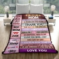 thumbnail image 3 of Mom Blankets Gifts for Mom from Daughter & Son, Mom Birthday Gifts, I Love You Mom Step Letter Warm Soft Throw Blankets, Mom Blankets Gifts for Birthday, Christmas, 3 of 5