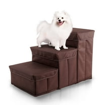 Precious Tails 3-Step Storage Foldable Cat Dog Pet Steps