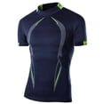 thumbnail image 6 of Workout Shirts for Men Summer Short Sleeve Neck Fitting Tight Quick Drying Muscle Tees Athletic Gym Tshirts, 6 of 6