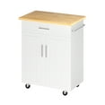 Walsunny Kitchen Island on Wheels with Storage, Kitchen Cart with
