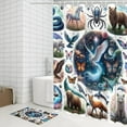 thumbnail image 6 of Vintage Hunting Theme Pheasants 4 Piece Shower Curtain Sets,Rustic Cabin Farmhouse Fall Forest Wildlife Ducks Deer Non-Slip Rugs,Toilet Lid Cover and Bath Mat,Durable and Waterproof,for Bathroom, 6 of 8