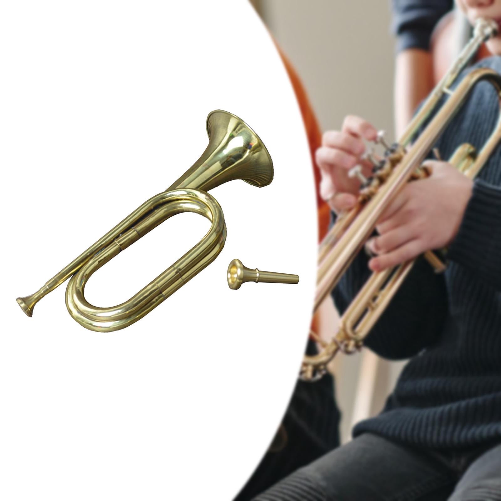 JWQFBC Trumpet Bugle Brass Instrument Gold Gilded Copper Vintage Musical Instrument for