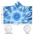 thumbnail image 3 of Wearable Blanket,Blue Burst Pattern Hooded Wearable Flannel Blanket for Adults & Teens with Buckle,Winter Poncho Shawl Wrap Cape,60"x80", 3 of 5